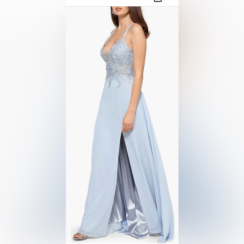 Blue Prom Dress by Xscape Light Blue Lace Gown Size 6 New with Tags NWT